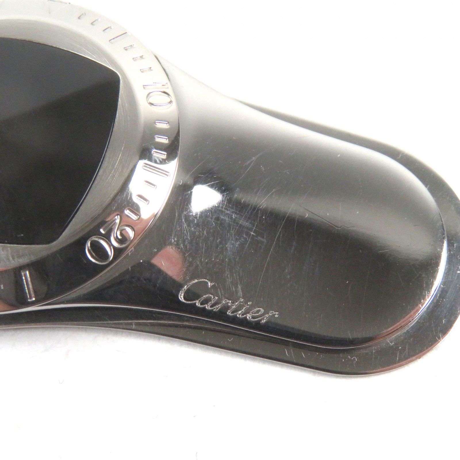 カルティエ パシャタイマー マネークリップ シルバー ブラック 良品○Cartier カルティエ パシャ シータイマー ステンレス