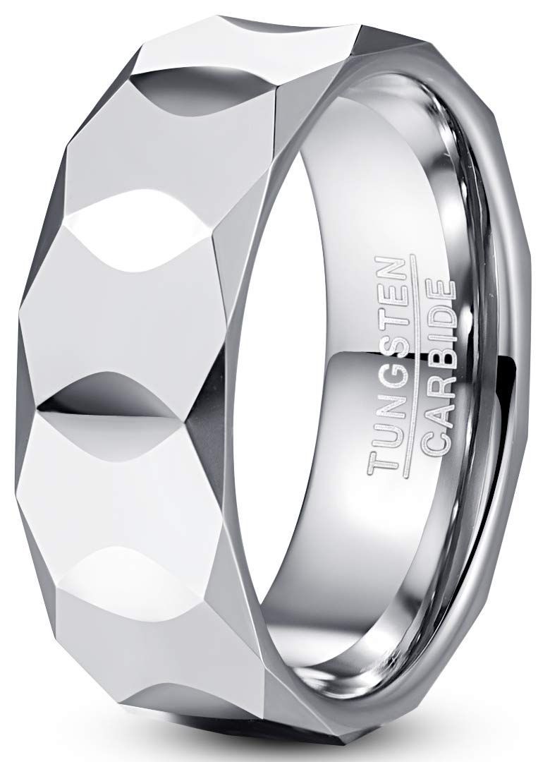 色: シルバー】サイズ17号 ring 鋼色 横幅9mm アクセサリー 指輪 7mm幅