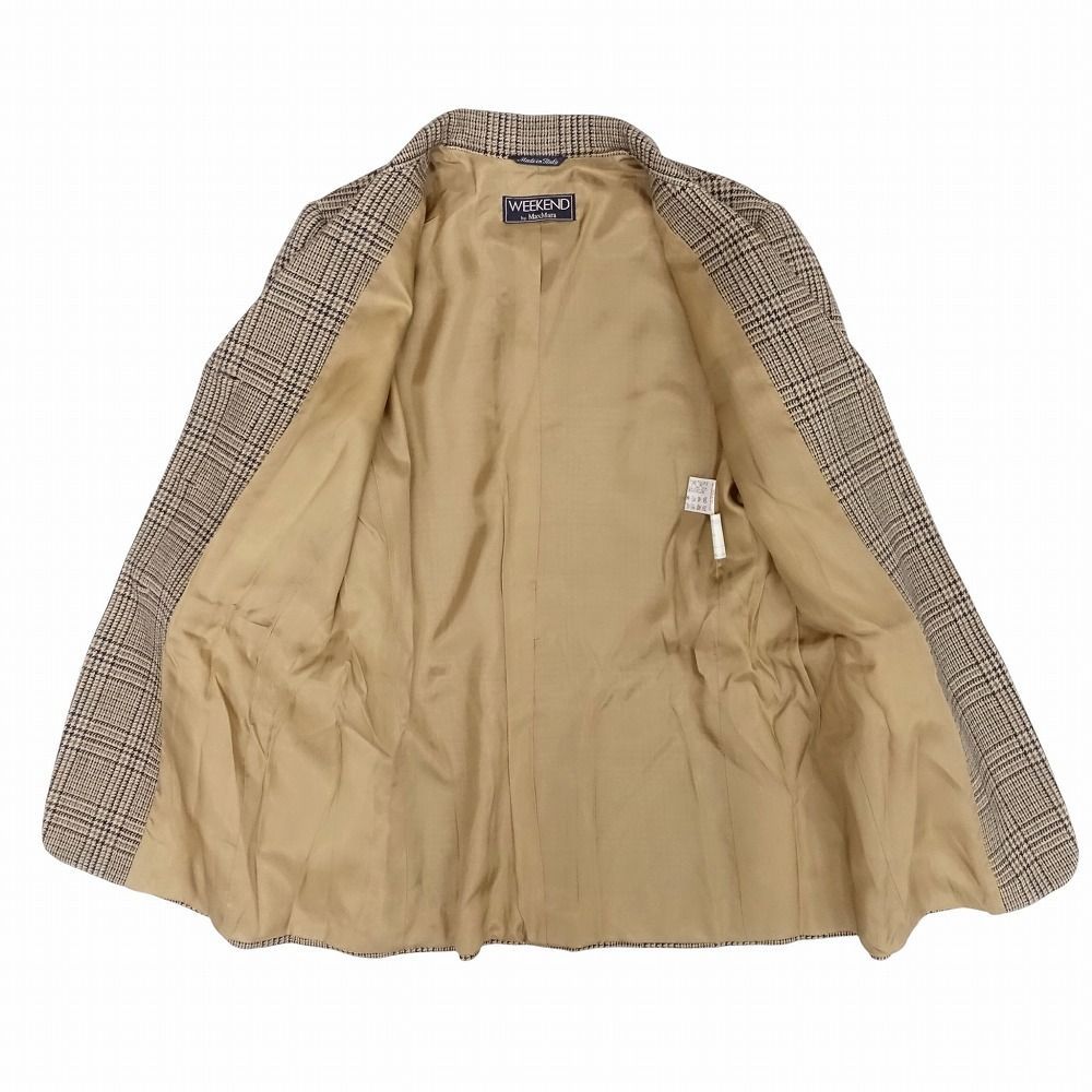 MaxMara Weekend ベージュ テーラードジャケット マックスマーラ Weekend Max Mara グレンチェック柄 テーラード