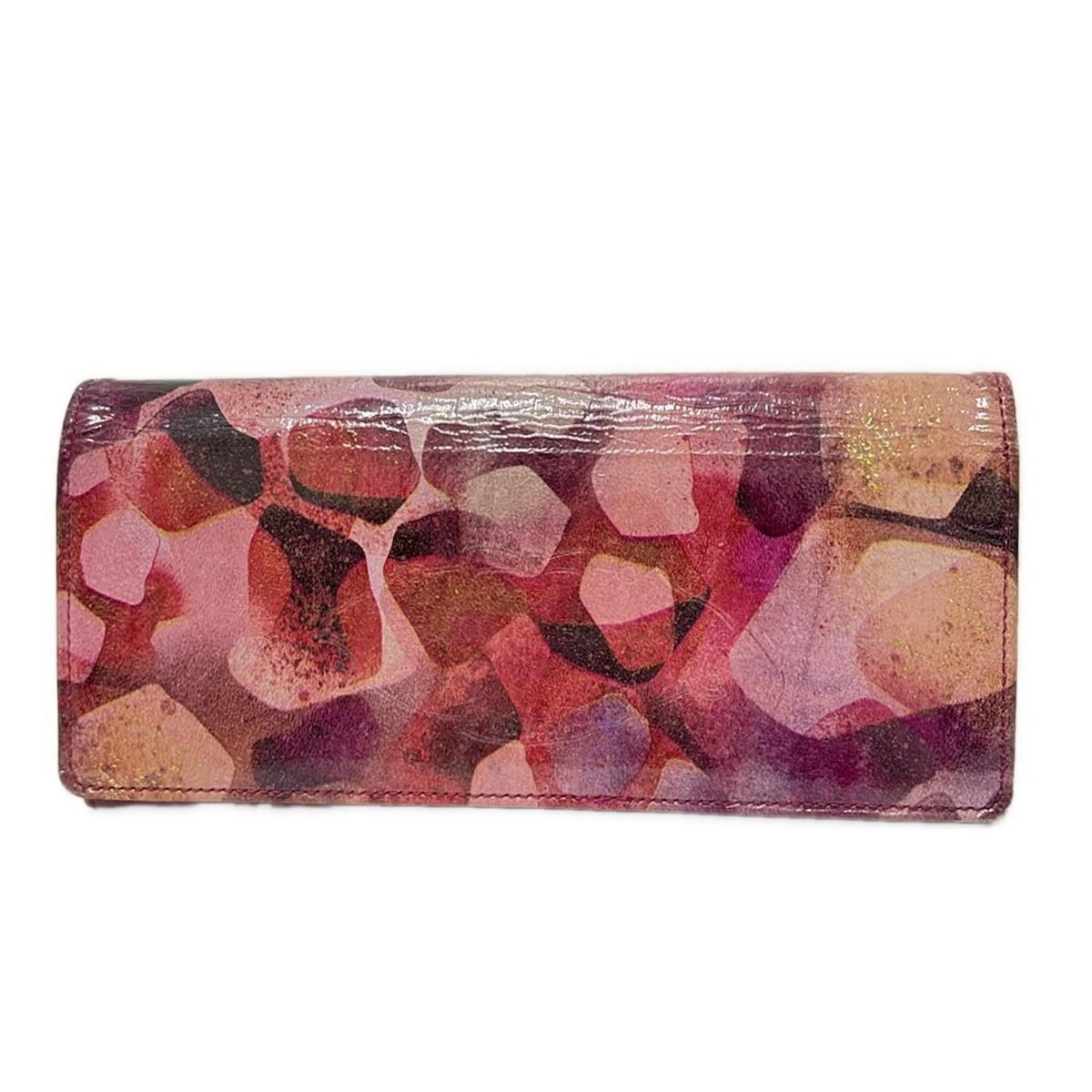 フルッティディボスコ★長財布★エナメル★ピンク系★美品 FRUTTI DI BOSCO(フルッティ ディ ボスコ) 長財布 - ピンク