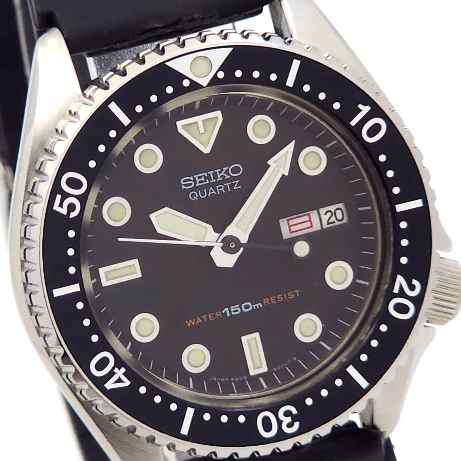 良品 SEIKO セイコー ダイバー デイデイト ブラック 自動巻き メンズ 
