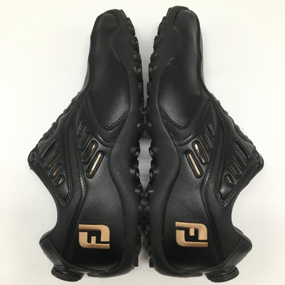 【美品】フットジョイ ゴルフシューズ 黒×ゴールド 45218J BOA スパイクレス  メンズ 25.5 ゴルフウェア FootJoy