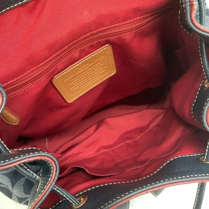 ☆COACH コーチ F37589 シグネチャー キャンバス レザー切替