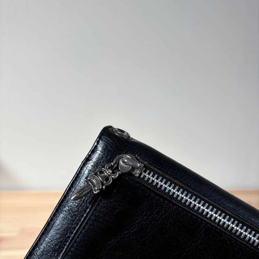 自然光撮影・極美 CHROME HEARTS WAVE WALLET 長財布 - メルカリ