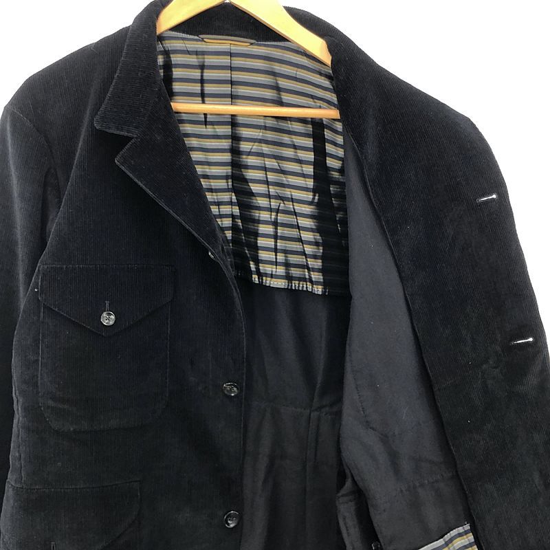 【美品】  ORBIUM / オルビウム | 4-A TROPICAL OFFICER JACKET コーデュロイ トロピカル オフィサージャケット | 48 | ブラック | メンズ 美品】 ORBIUM / オルビウム | 4-A TROPICAL OFFICER JACKET