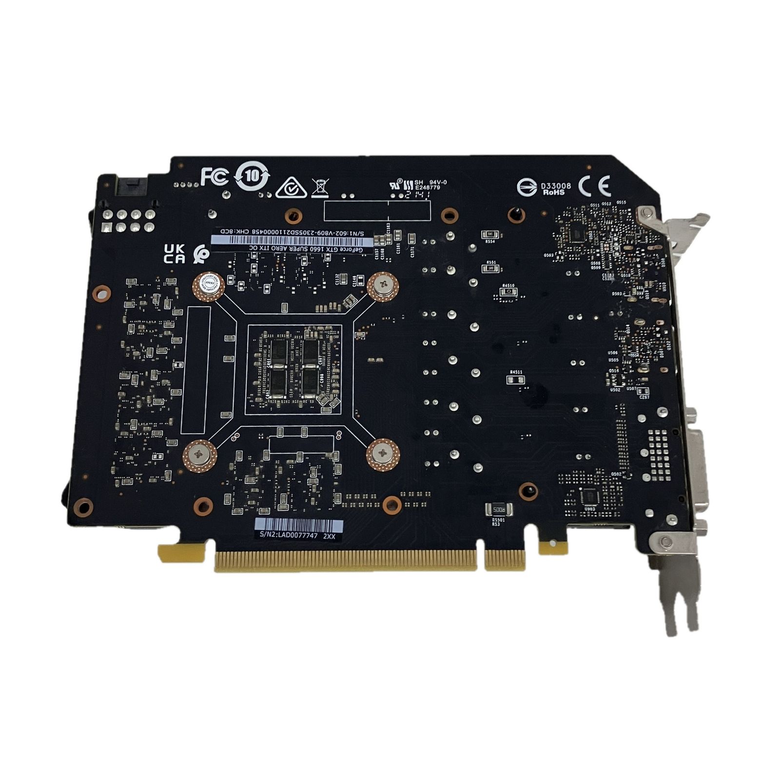 MSI GEFORCE GTX 1660 SUPER グラフィックボード GPU PC パソコン パーツ ジャンク S10498731