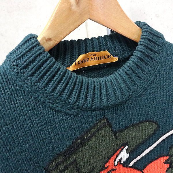 銀座店 SALE ルイヴィトン ヴァージルアブロー ハンドメイドニット S