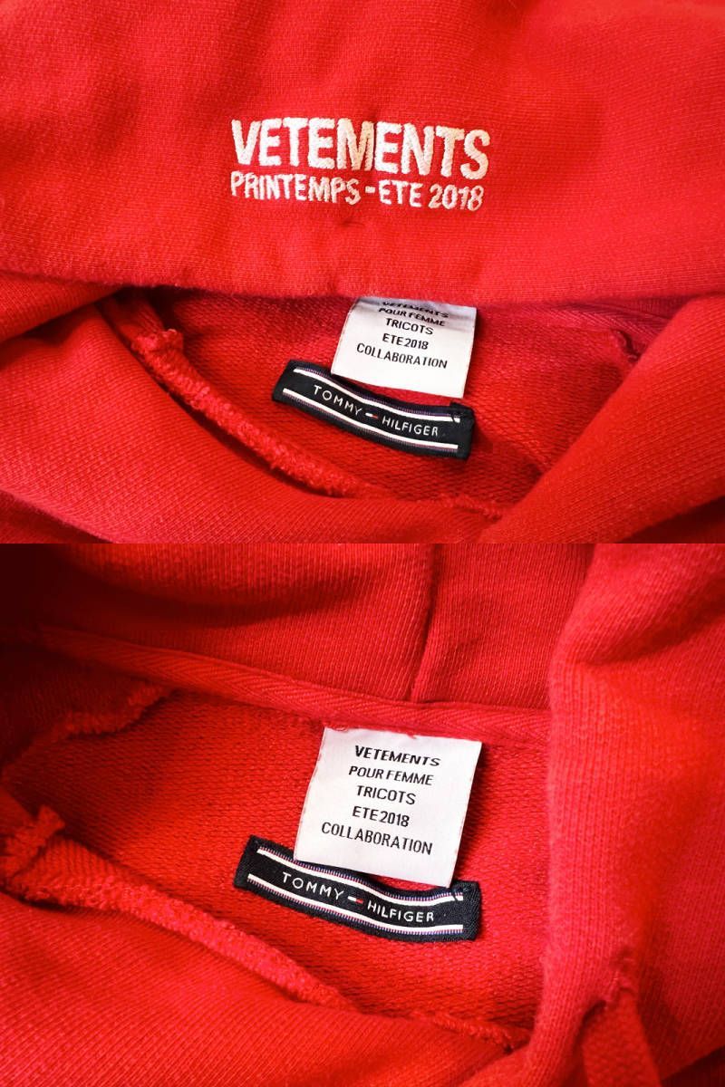 18SS VETEMENTS×TOMMY HILFIGER/ヴェトモン ×トミーヒルフィガー プル 