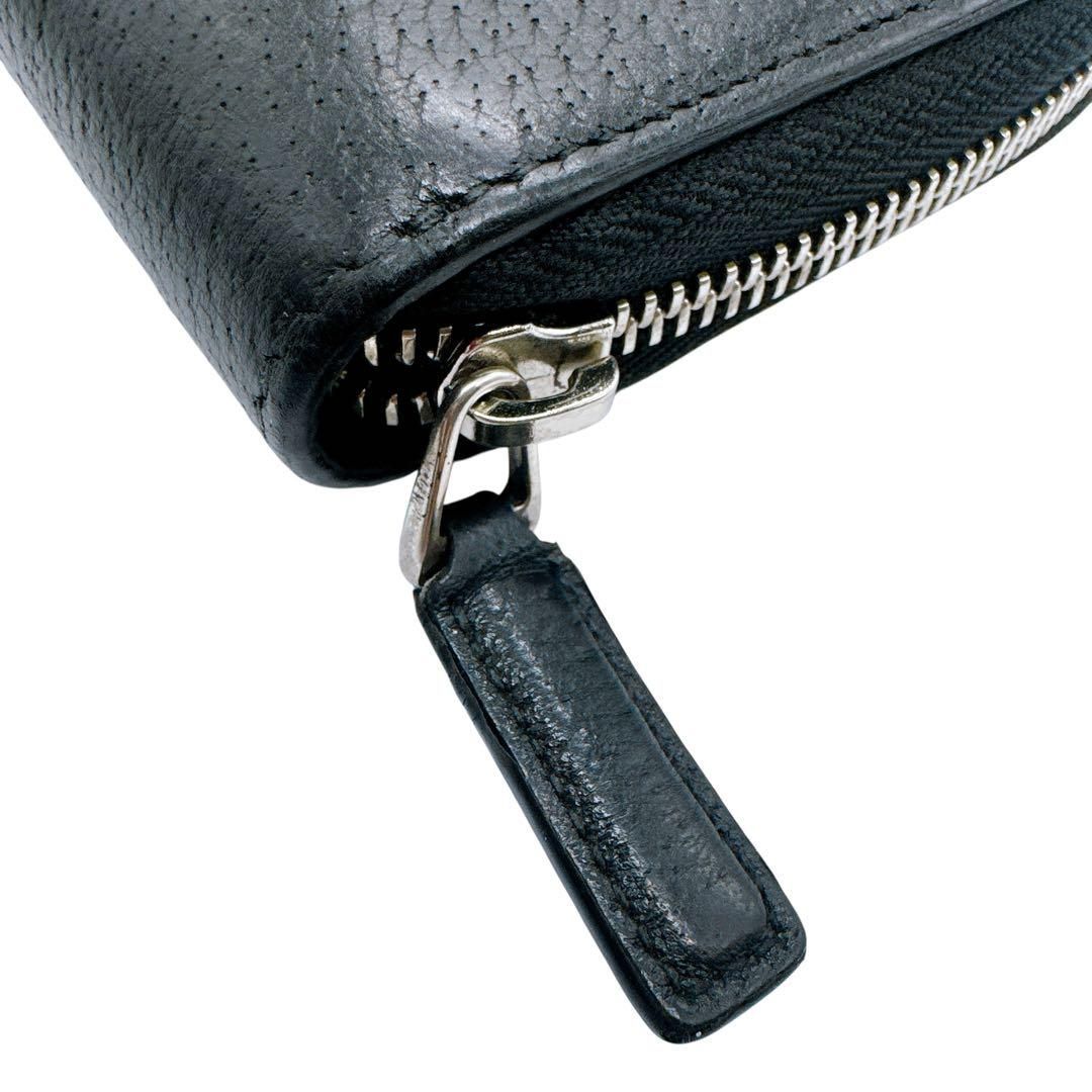 グッチ 459138 レザー ロゴ ラウンドファスナー 長財布 GUCCI 美品 