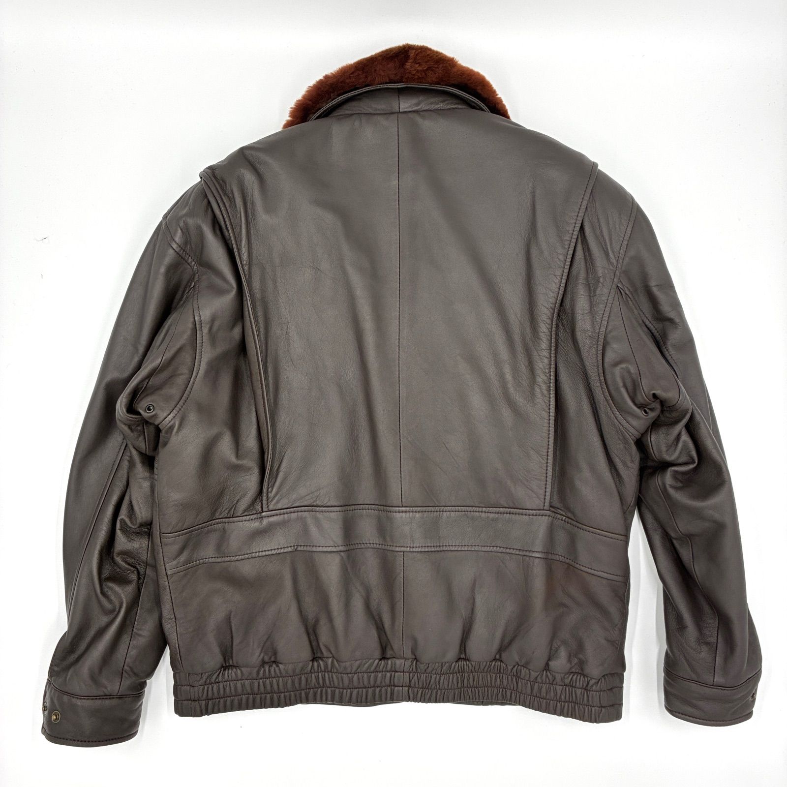 ビンテージ 総裏 ラムレザー ジャケット レザー レザージャケット 本革 ラムレザー ムートン ボア G-1 フライト