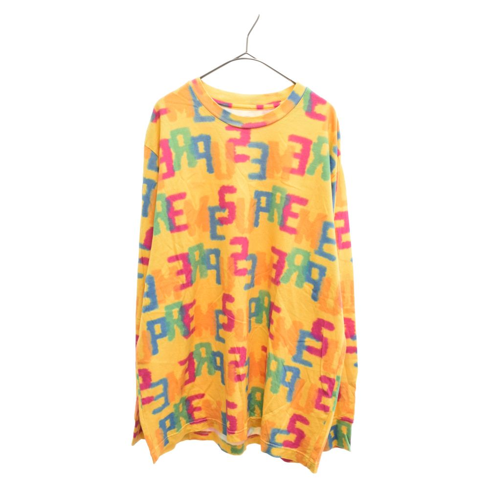 専用出品 supreme 18SS Letters L/S Top SUPREME (シュプリーム) 18ss letters L/S Top 総柄 長袖 カットソー T
