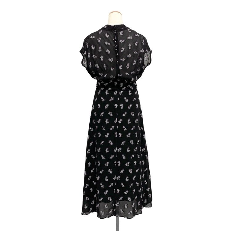 希少 mame マメクロゴウチ フラワー ベロア ジャガード ワンピース