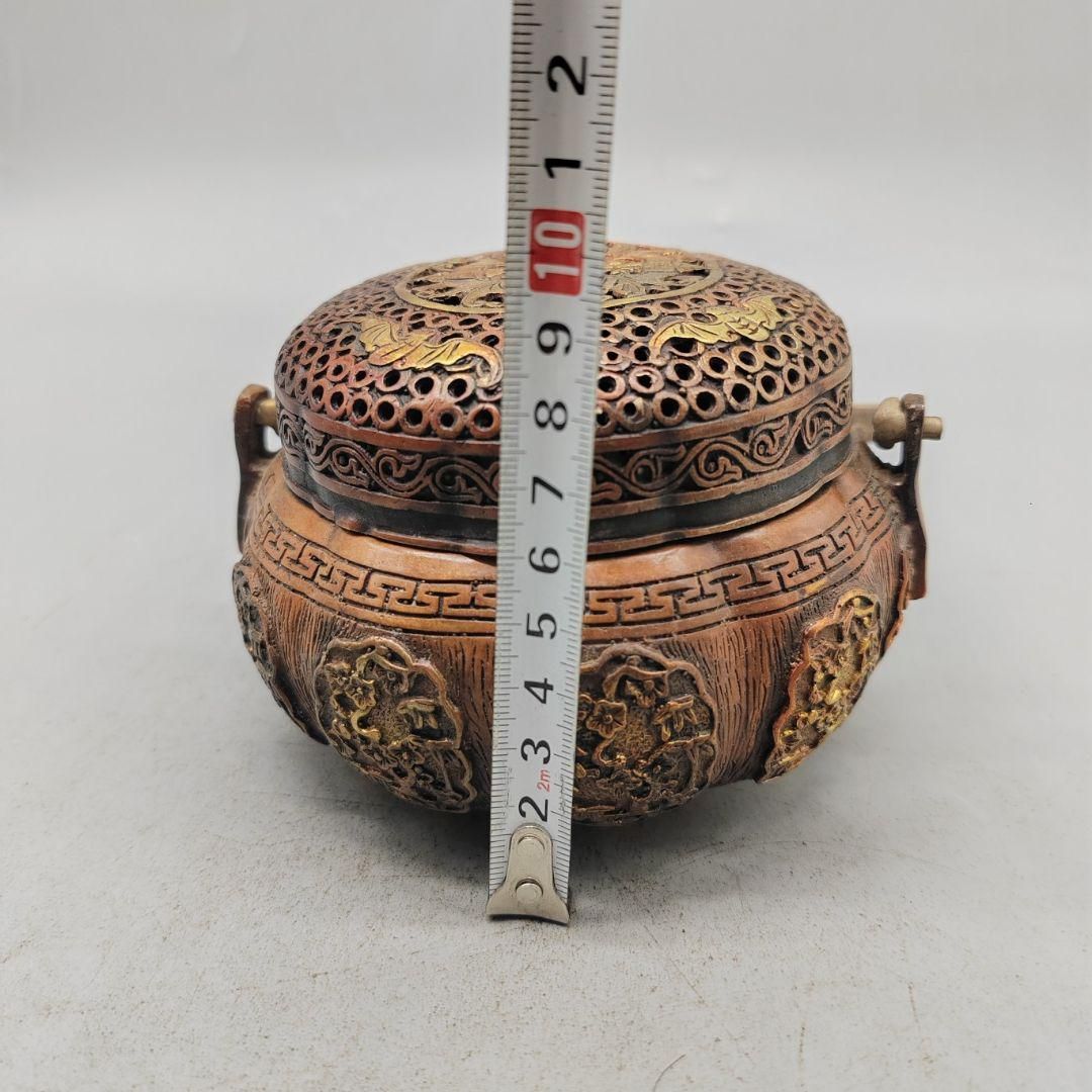 銅製 提梁暖手炉 八宝手炉 香炉 香道具 店舗 室内 装飾品 工芸品 置物 銅製 提梁暖手炉 八宝手炉 香炉 香道具 店舗 室内 装飾品 工芸品