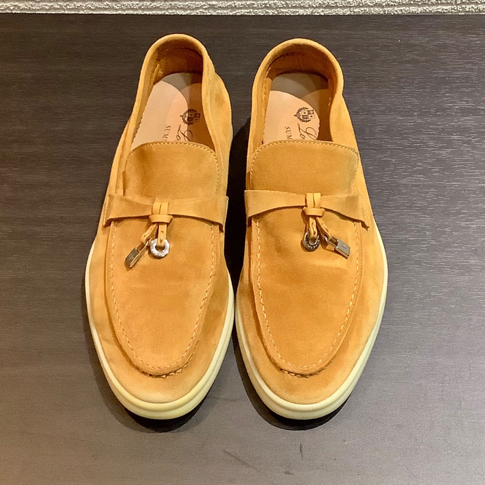 Loro Piana ロロピアーナ サマーウォーク ローファー チャーム 37 サマー・チャーム・ウォーク・ローファー ディアスキン プラム