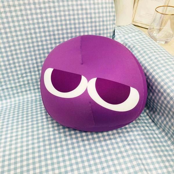 むらさきぷよ ぷよぷよ もちもち ダイカットクッション 抱き枕 インテリア