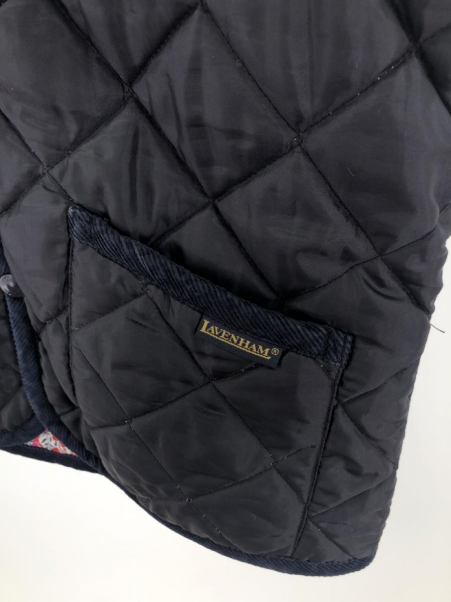 ラベンハムLAVENHAMキルティングベスト ネイビー Sサイズ36 LAVENHAM