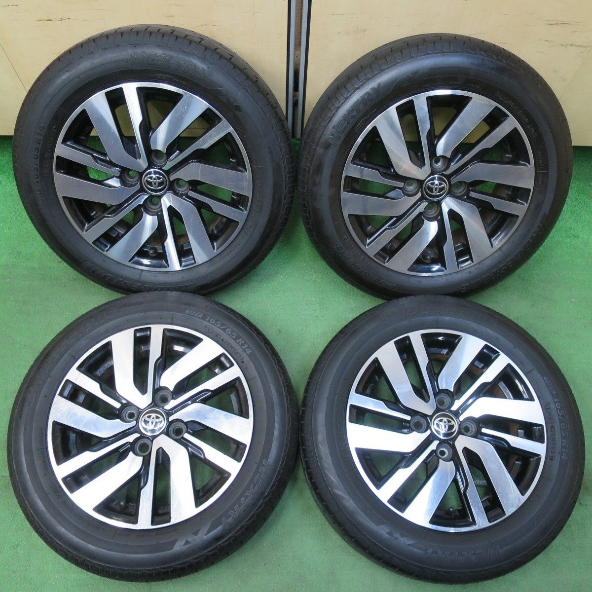 バリ溝 21年 ほぼ10分 トヨタ タンク ルーミー 純正 165|65R14 ブリヂストン ネクストリー エコピア PCD100|4H 5012002イノ