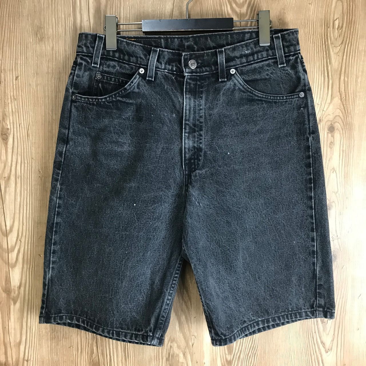 90's Levi's 550 ブラックデニムショーツ “MADE IN USA / W34