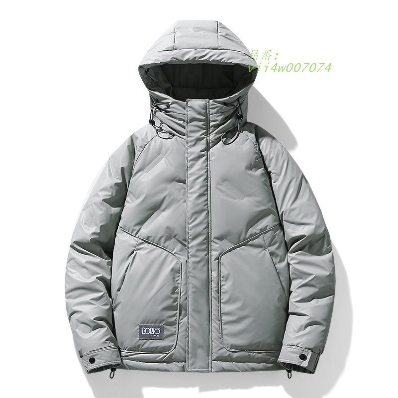 ダウンジャケット ダウンコート メンズ ビッグポケット 光沢 大きい キレイめ 防寒 フード付き 防風 カジュアル おしゃれ アウトドア ブルゾン 通学 vii4w007074