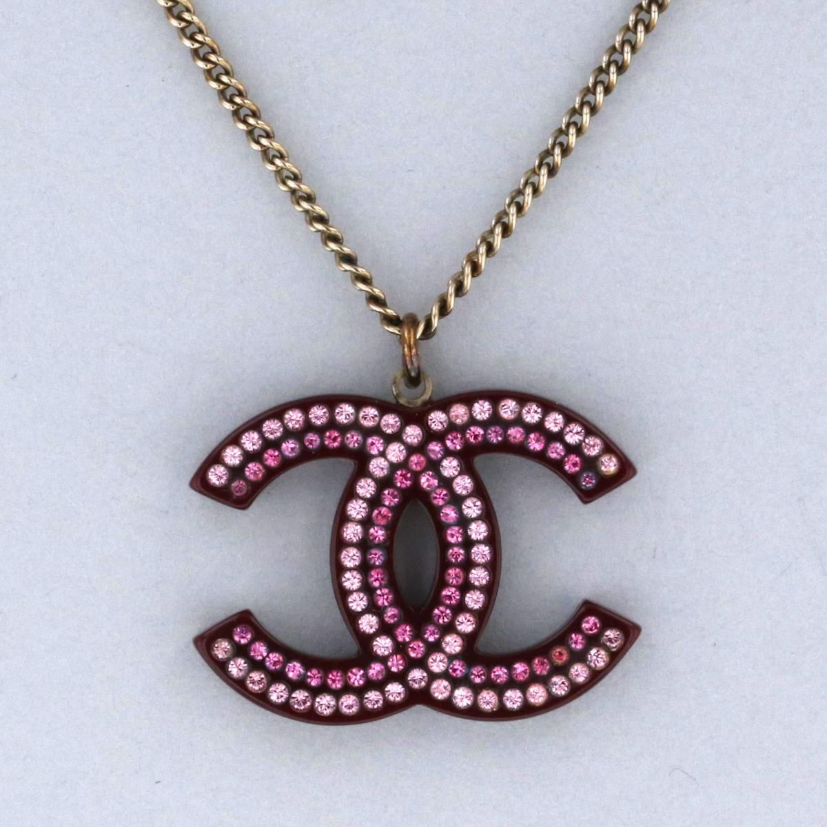 中古】 CHANEL （シャネル） ｺｺﾏｰｸ 08A ﾗｲﾝｽﾄｰﾝﾈｯｸﾚｽ ブランド 