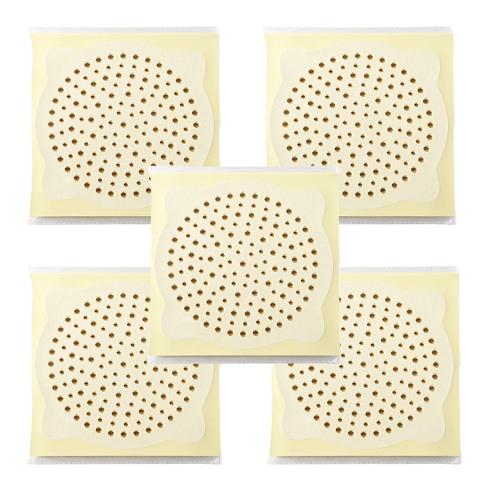 DFsucces 排水口シール 髪の毛取りシート 排水口 バスルーム 洗面所 排水溝 キッチン 浴室 洗面台用 ホワイト 12 cm