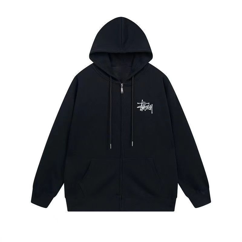 【新品未使用】STUSSY ステューシー ベーシック ジップパーカー BASIC STUSSY ブラック 男女兼用