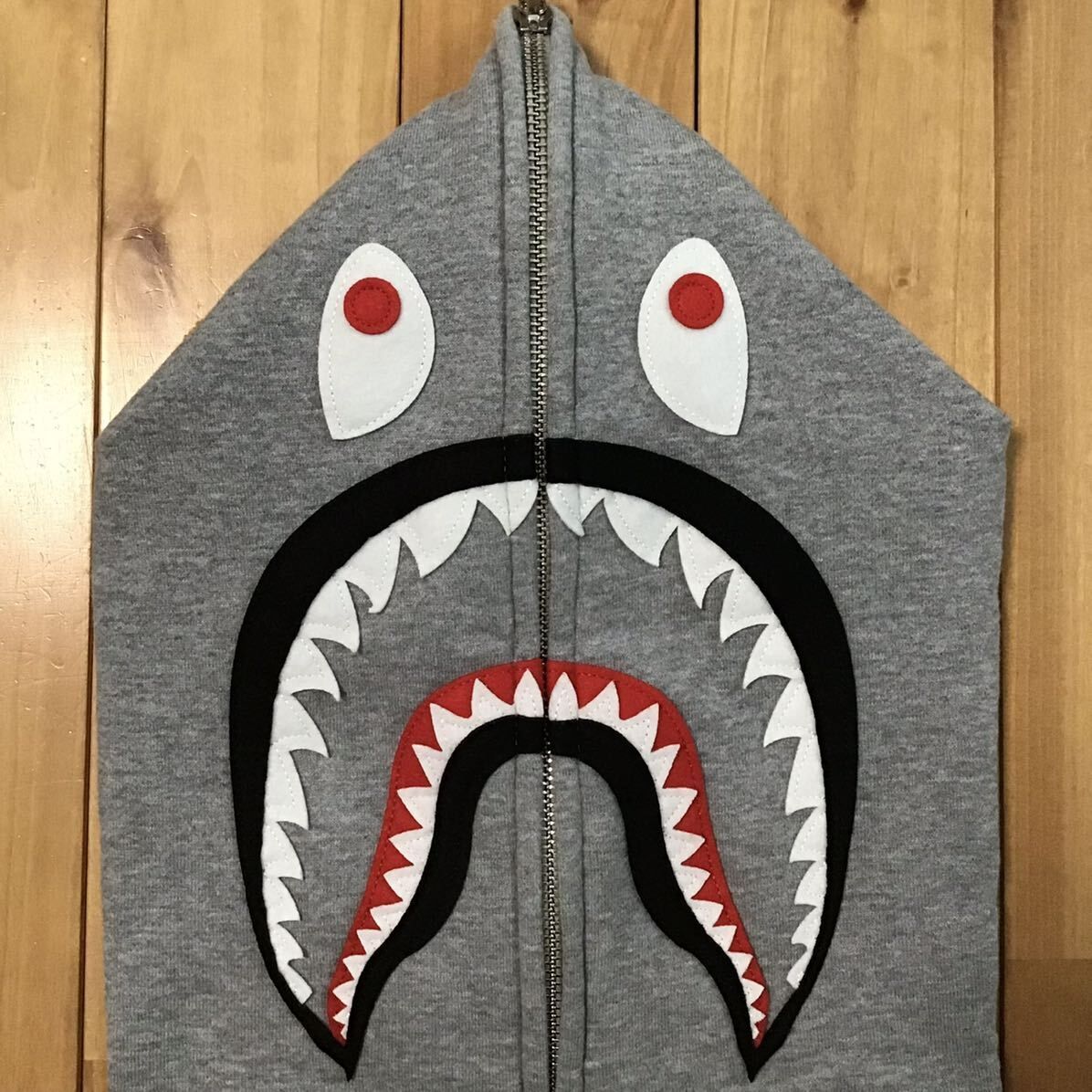 ☆XL☆ WGM シャーク パーカー グレー shark full zip hoodie a bathing ape BAPE エイプ ベイプ  アベイシングエイプ - メルカリ