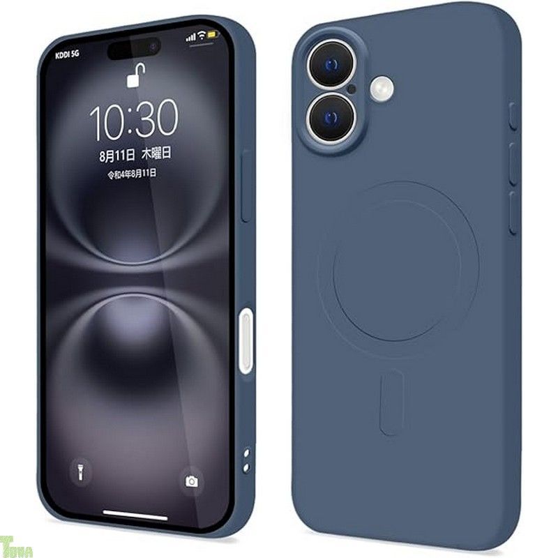 【Majiyana】iphone 17 用の ケース MagSafe対応ケース シリコン 耐衝撃 TPU 薄型 カバー 軽量 ストラップホール付き レンズの全面保護 スマホケース 傷つき防止 落下防止 防塵 6.3インチ（ブルー） a