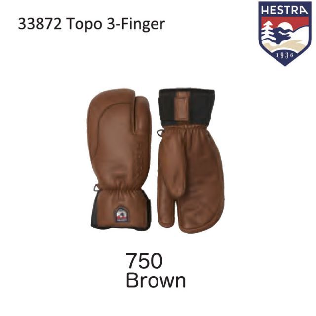 ヘストラ グローブ トポ 24-25 HESTRA 33872 Topo 3-Finger スキー スノーボード 手袋 ミトン 日本正規品 【Splash】