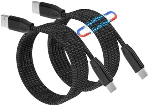 [新品※未使用] For iPhone-充電ケーブル-(マグネット/磁気/自動収納ケーブル) ライトニングケーブル（2セット，1m+1.5m） MFi認証 USB-A-lightning-ケーブル 2.4A急速充電/データ転送 巻き取り 持ち運び for 