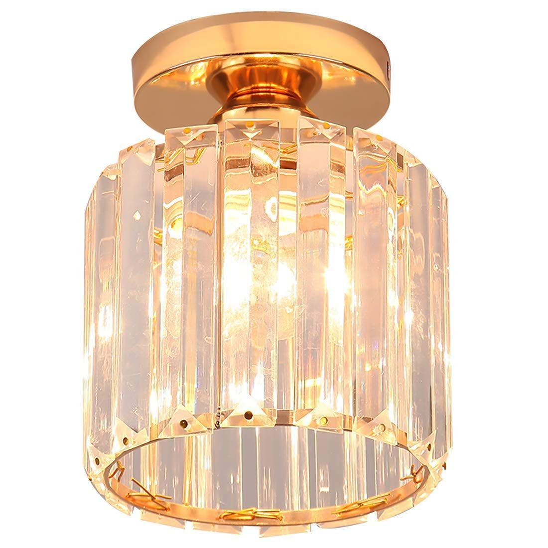 KY LEE シーリングライト 1灯 E26 クリスタル インテリア ガラス 天井照明 室内照明 玄関照明 飾り レトロ モダンおしゃれ シンプル カントリー ナチュラル