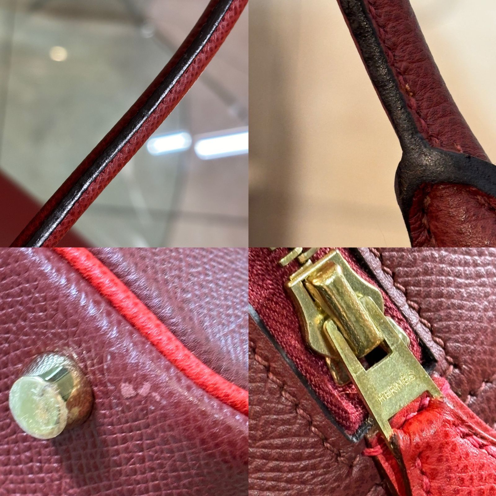 ΩTK2137 HERMES エルメス プリュム32 ハンドバッグ ヴォ―エプソン 