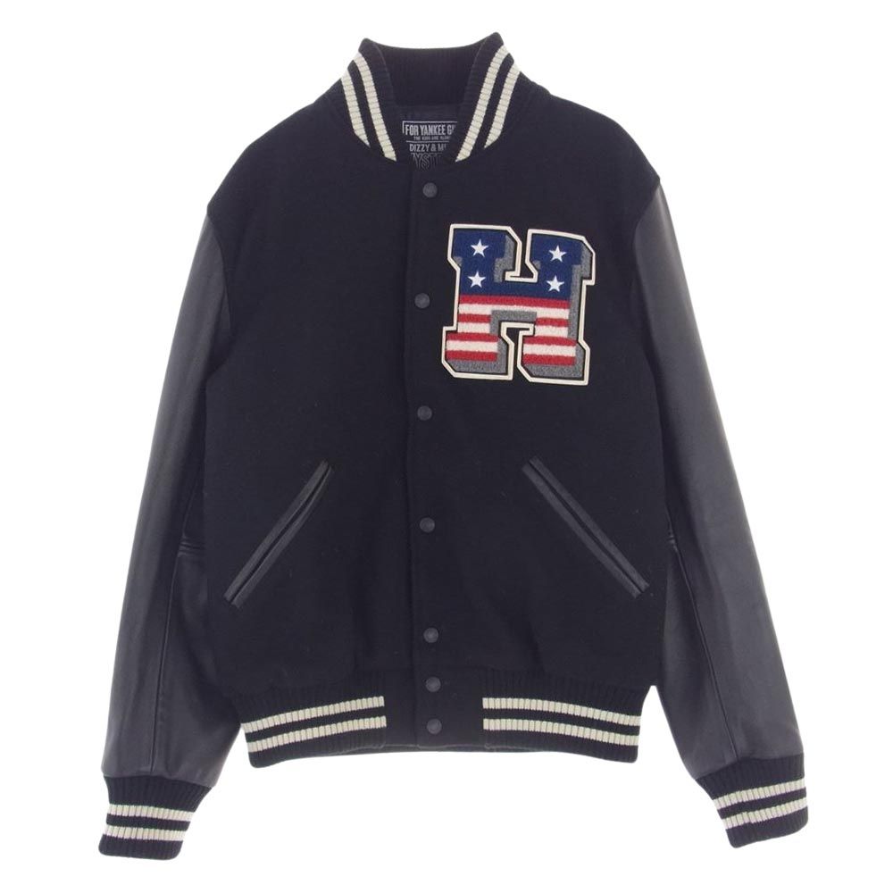 極レア】ヒステリックグラマー スタジャン ヒスガール 刺繍 袖ラムレザー