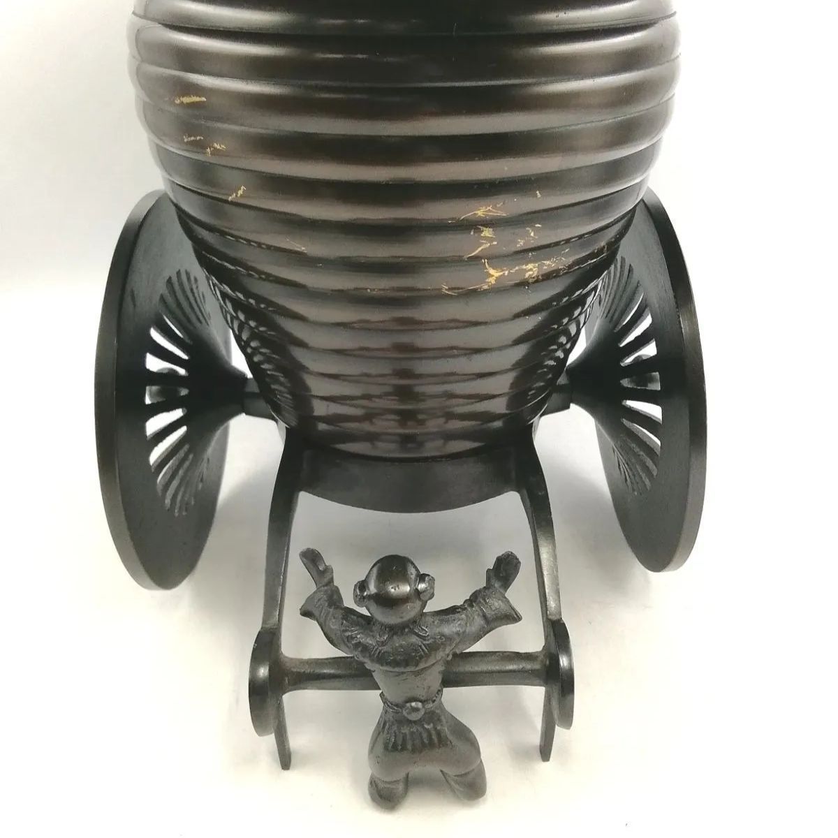 高岡銅器 花器　ミズバショウ新品未使用 薄端 御所車 高岡銅器 青銅 花器 花瓶 フラワーベース 高級 銅製