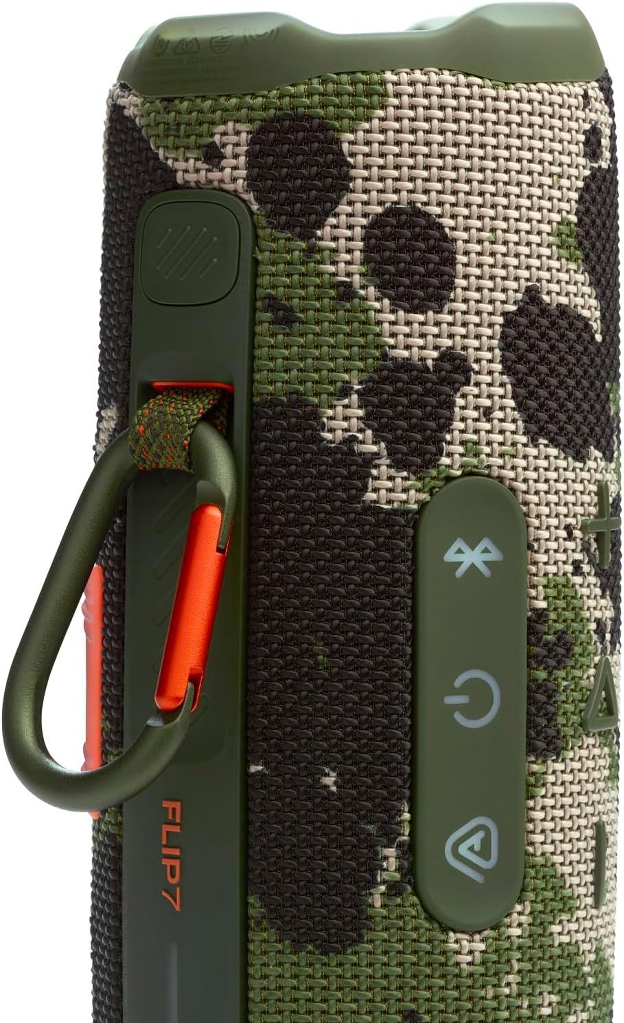 JBL FLIP 7 | ポータブルスピーカー|Bluetooth対応 | IP68 防塵防水|USB-C|アプリ対応|ストラップ カラビナ付属|AURA CAST マルチスピーカー接続|スクワッド | JBLFLIP7SQUAD