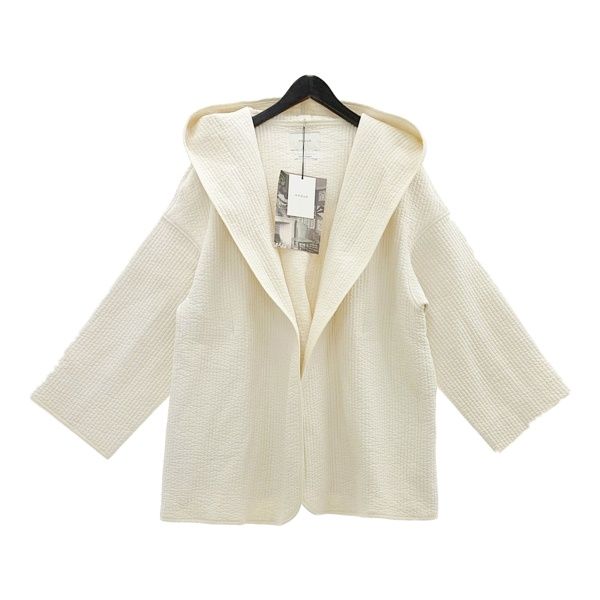ARGLE アギュー コート KENDO HOODIE COAT 20SS AR20SS-AP3 羽織り レディース フリーサイズ ホワイト アウター IL16878