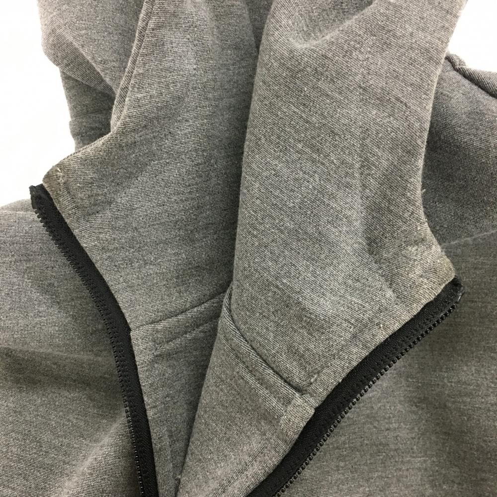 美品】アイリッシュマン ジップパーカー グレー ロゴプリント 裏起毛