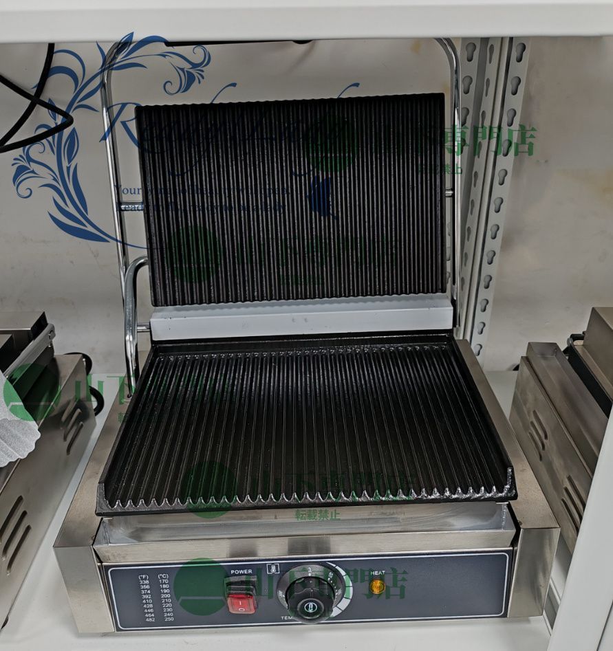パニーニクッカー パニーニメーカー プレス 両面 溝付き 単相 100V