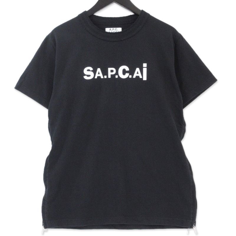 A.P.C. × sacai アーペーセー サカイ 半袖Tシャツ T-SHIRT KIYO M26978 レディース キヨ ブラック 黒 S  70015682 - メルカリ