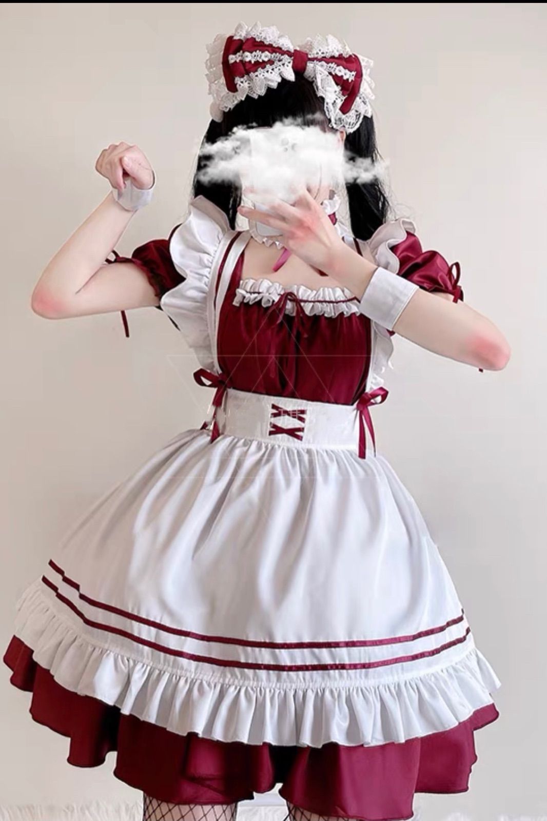 03リボンカチューシャメイド 可愛いロリータヘッドドレス