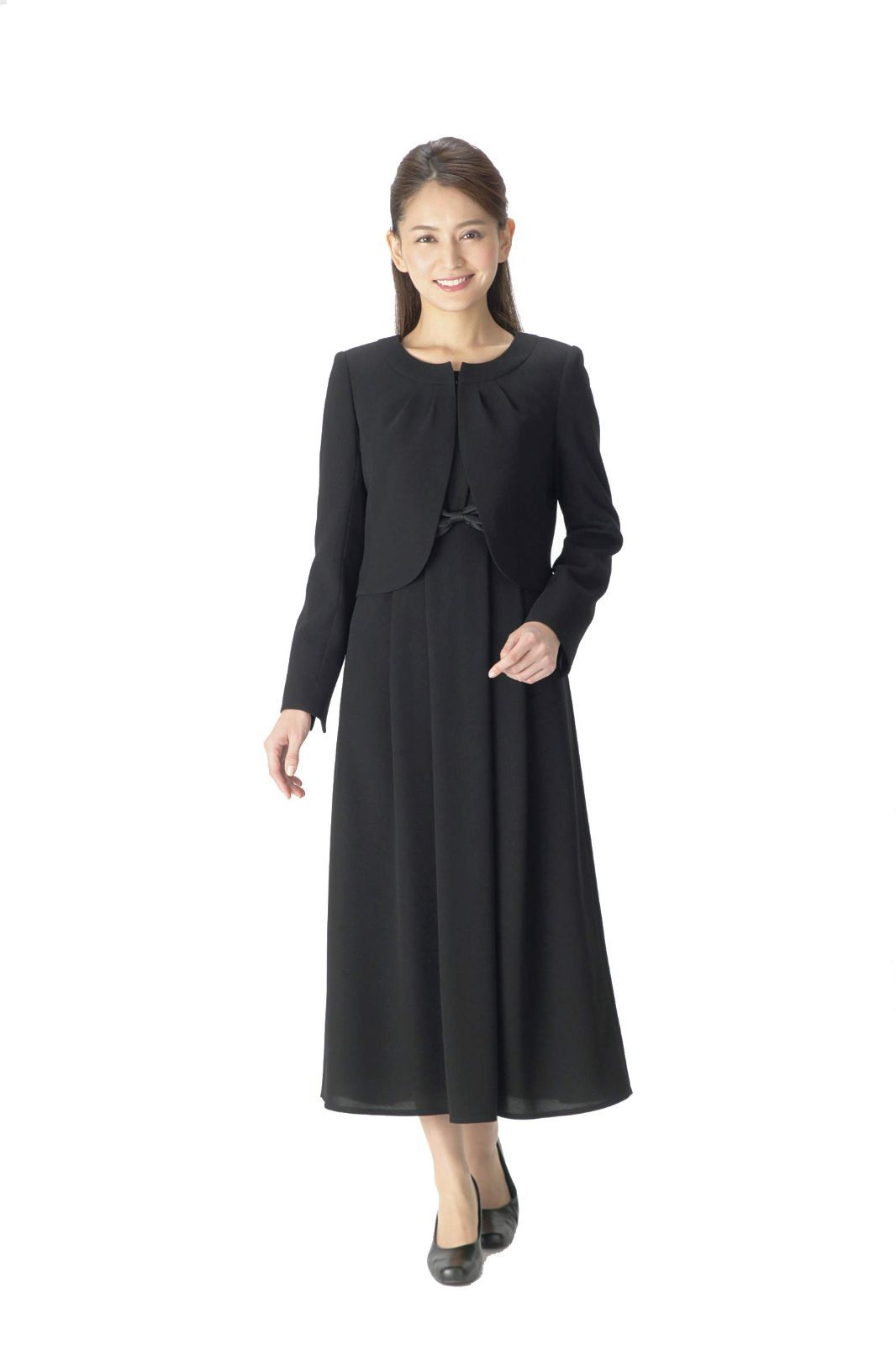 新着商品 マーガレット m467 ブラックフォーマル レディース 喪服 アンサンブル ロング丈 ワンピース 洗える 礼服 冠婚葬祭