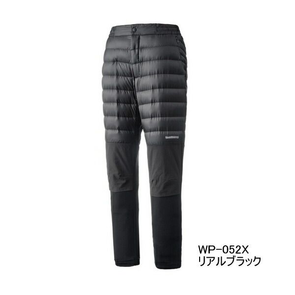 ≪ 25年9月新商品 ≫ シマノ ハイブリッド ダウンパンツ WP-052X リアルブラック XLサイズ