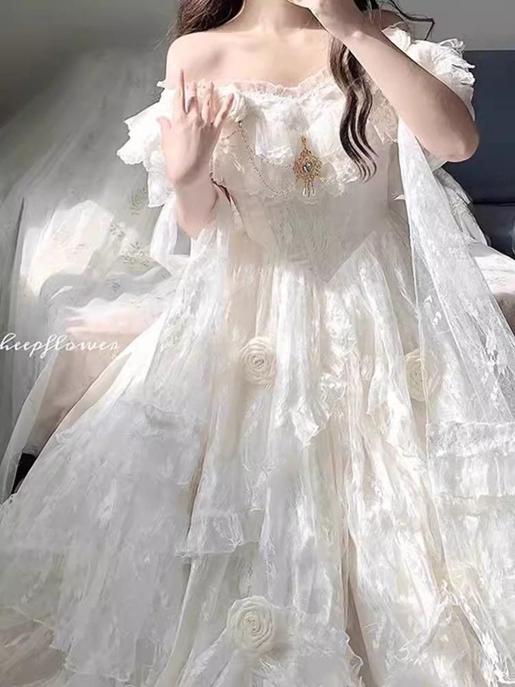 LT-06 豪華姫系 lolita 可愛 レトロ風 オリジナル 洋服 ロリータ ワンピース 美しい刺繍