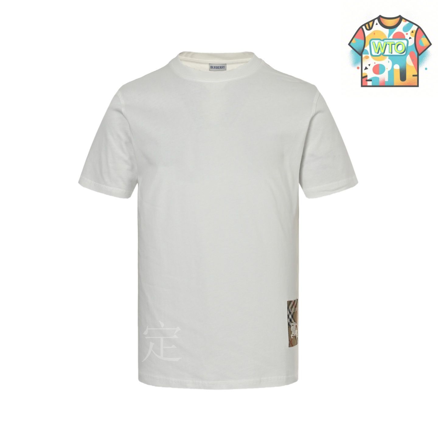 【BURBERRY】25SS チェックタイプTシャツ/関税送料込み 今日特価】Burberry 25SS 裾部チェック戦馬テープ T シャツ-3