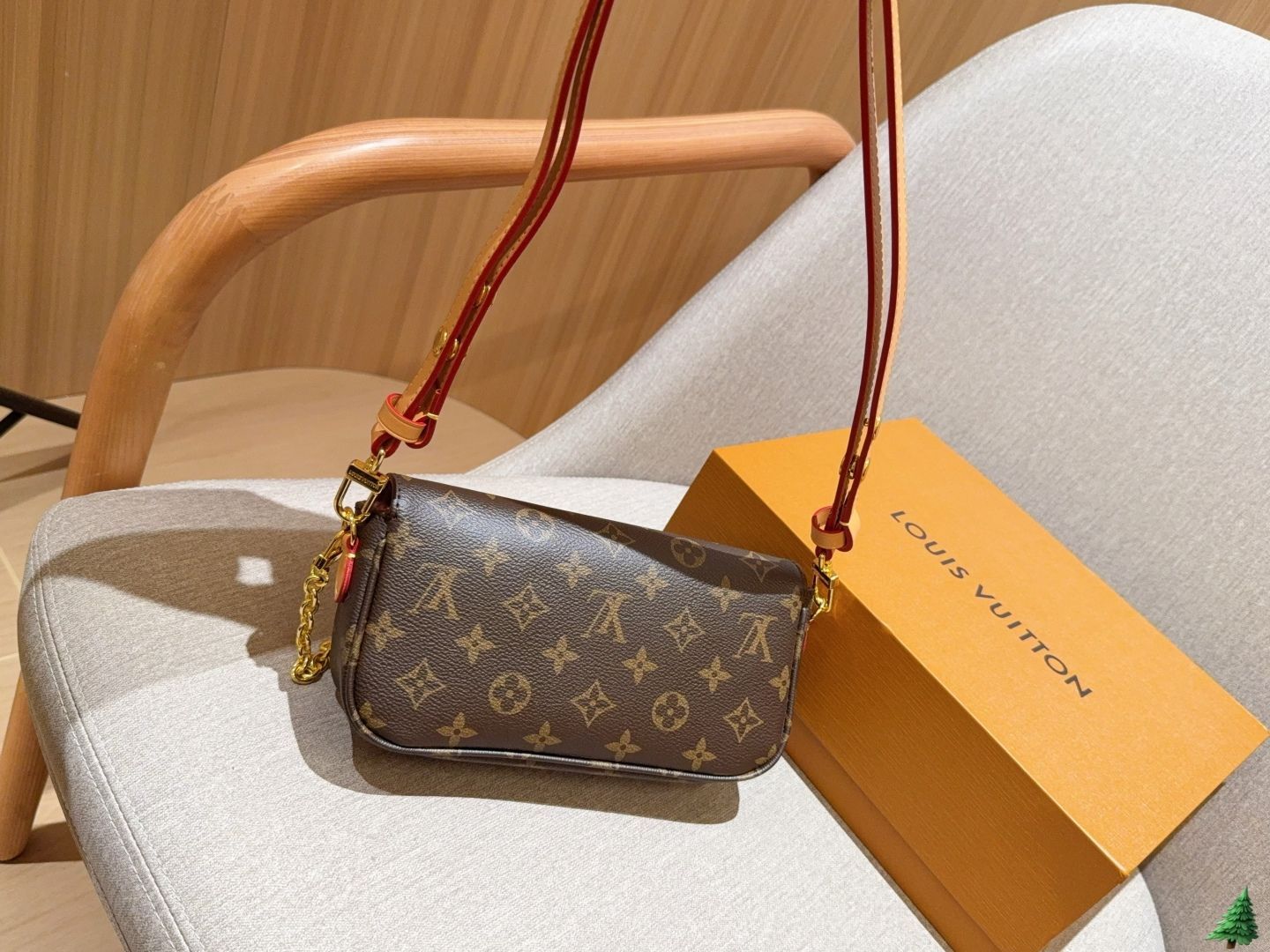 💰920 LV/ルイヴィトン 定番の老花Ivy麻雀バッグ サイズ：21×11