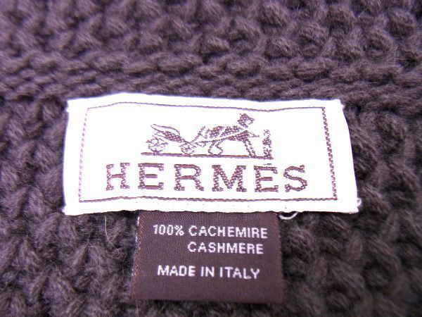 □極美品□ HERMES エルメス カシミヤ100％ ネックウォーマー マフラー