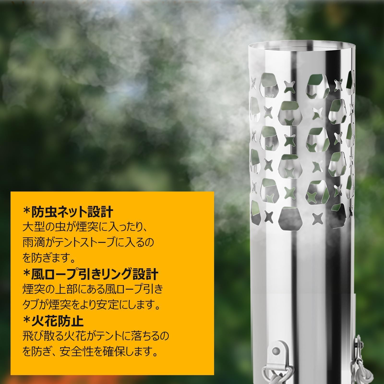 薪ストーブ テントストーブ コンパクト 折りたたみ薪暖炉キャンプ 焚き火台 BBQ 調理 OLIVEOS_COM_TR