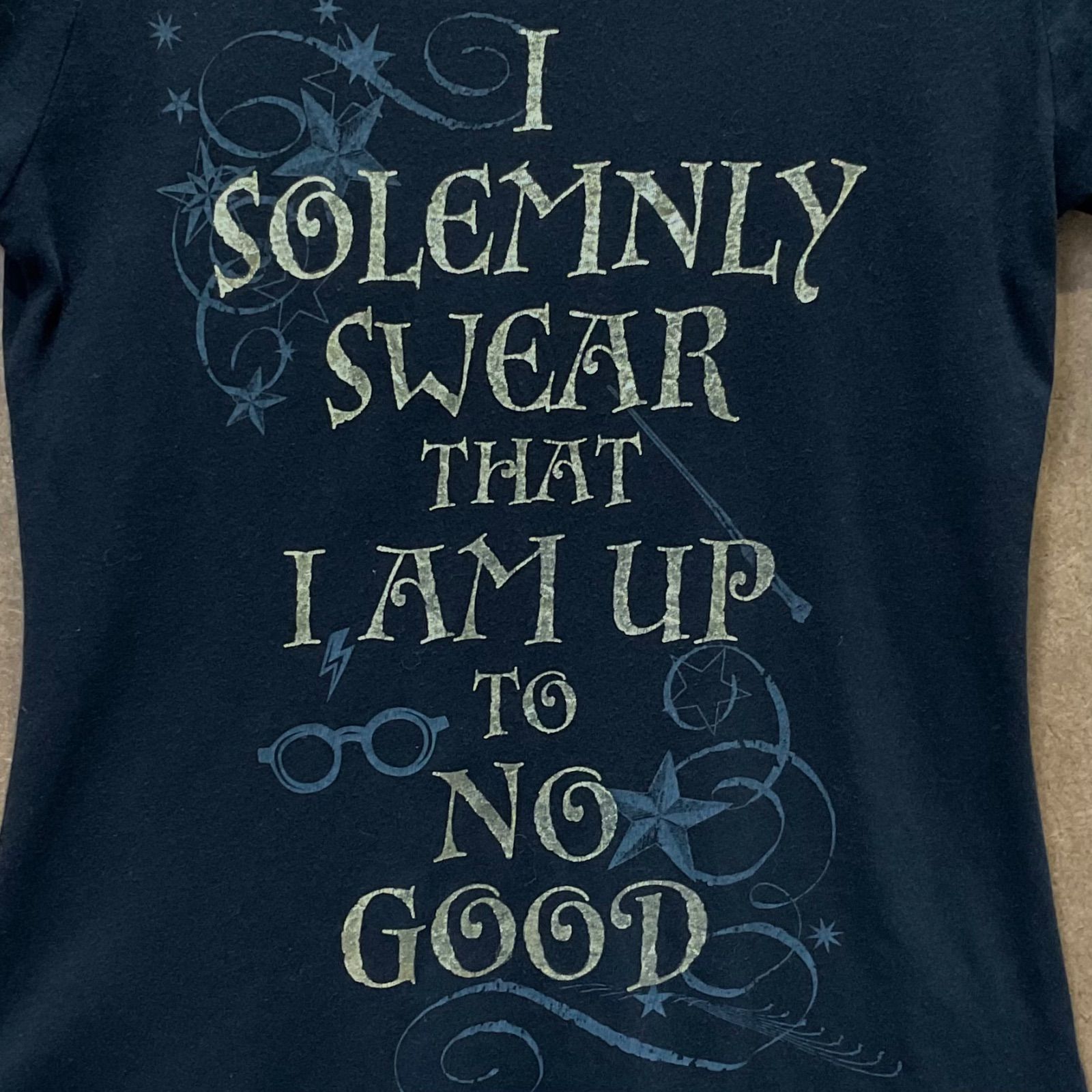 US古着 GIANT Harry Potter 忍びの地図 ムービーTシャツ 黒 US古着 ハリーポッターHarry Potter 忍びの地図呪文 半袖tシャツ黒S
