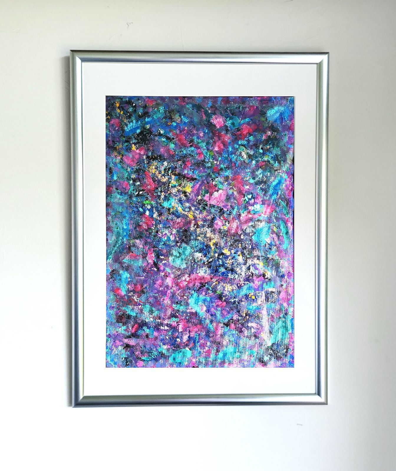 ミルキーウェイ / 抽象画 77×56㎝ B2 額縁セット 原画1点のみ モダン