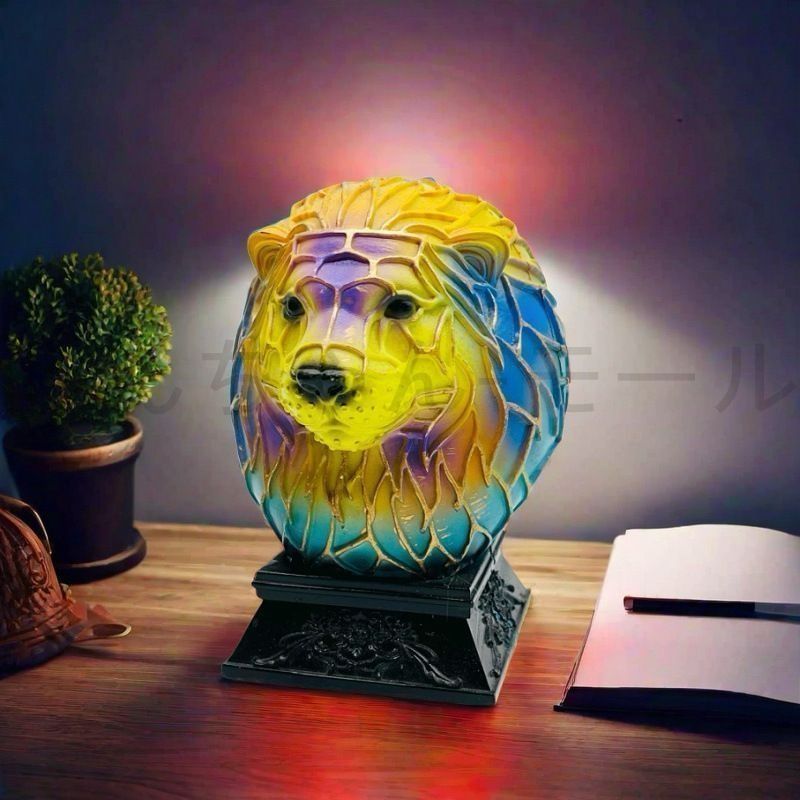 新品?未使用】テーブルライト 置物 オブジェ カラフル ステンドグラス